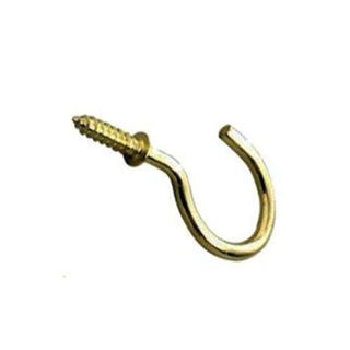 Picture of Cup Hook Shouldered Electro Brass 1" (Each)