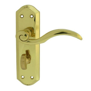 Picture of Wentworth Lever Bathroom Handle Set - Brass