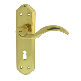 Picture of Wentworth Lever Lock Handle Set - Brass