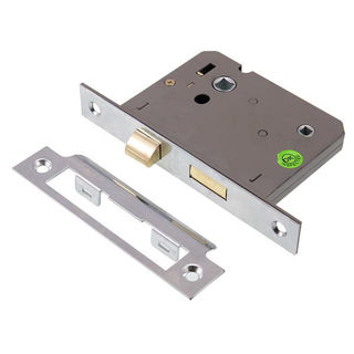 Picture of Bathroom Lock Nickel Plated 75mm (3") (Pre-Packed)