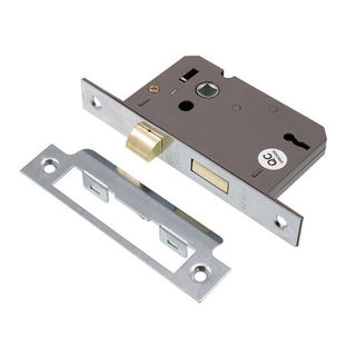 Picture of 3 Lever Sashlock Nickel Plated 63mm (2.5") (Pre-Packed)
