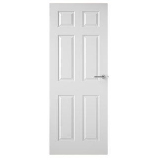 White 6 Panel Textured Door 40mm Murdock Builders Merchants