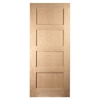 White Oak Lacquered 4 Panel Shaker Door 40mm