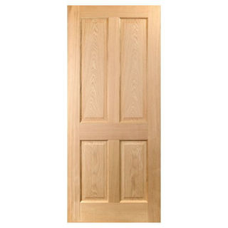 White Oak Lacquered 4 Panel Door 40mm
