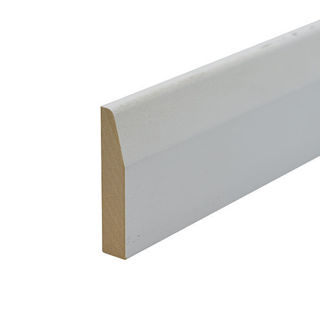 Primed MDF 119 x 18mm Bevelled and Rounded 30 x 9mm 5.4m Murdock Builders Merchants