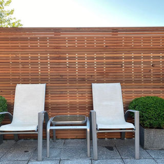 Western Red Cedar 1.8 x 1.8m Slatted Fence Panel Murdock Builders Merchants