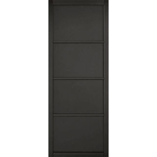 Merrion Black Solid 4 Panel 44mm Door Murdock Builders Merchants